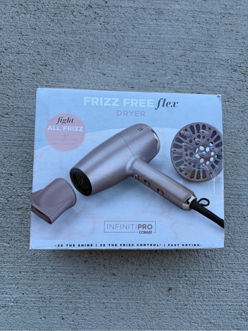 Conair InfinitiPro Frizz Free Flex Hair Dryer - Rose Gold